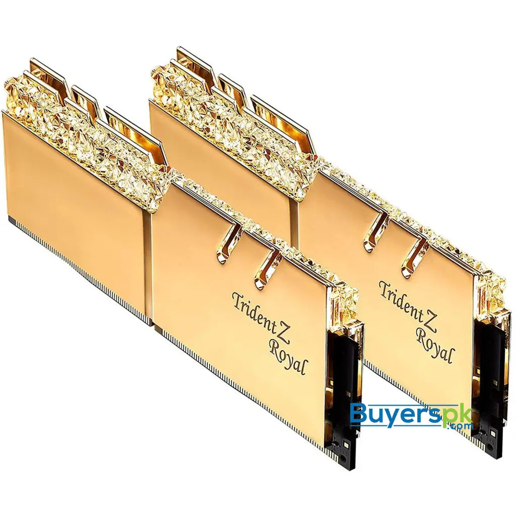 G.SKILL Trident Z Royal RGB 32GB (2x16GB) 288-Pin DDR4 3000 MHz - Gold F4-3000C16D-32GTRG - RAM G.SKILL Trident Z Royal RGB 32GB (2x16GB) 288-Pin DDR4 3000 MHz - Gold F4-3000C16D-32GTRG - RAM